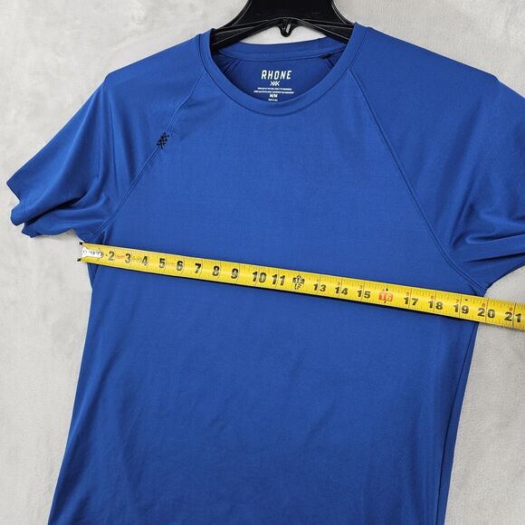 Rhone Mens Medium Blue Athletic Shirt Polyester Wicking Gym‎ Running - Picture 4 of 7